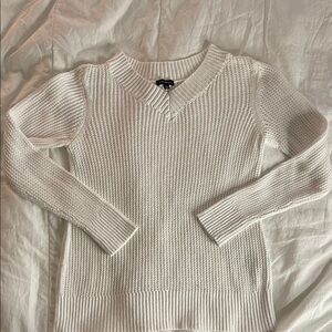 Talbots Ivory V-Neck Sweater